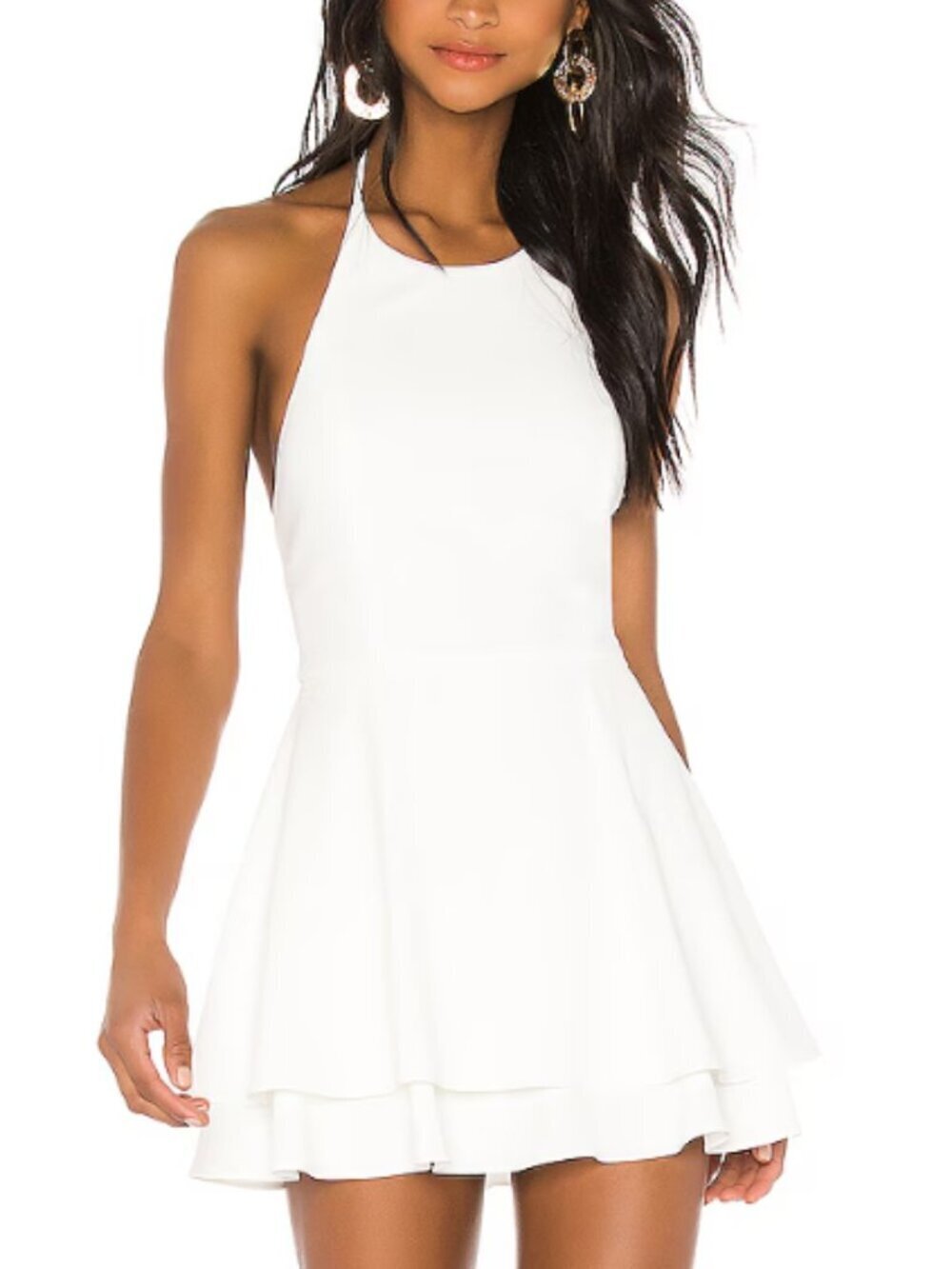 Alice + Olivia Sicily Halter Romper - Off White